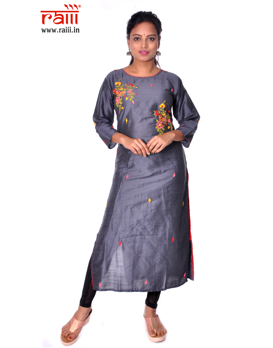 Golden Print Bangalore Silk Kurtis Online Shopping for Women at Low Prices